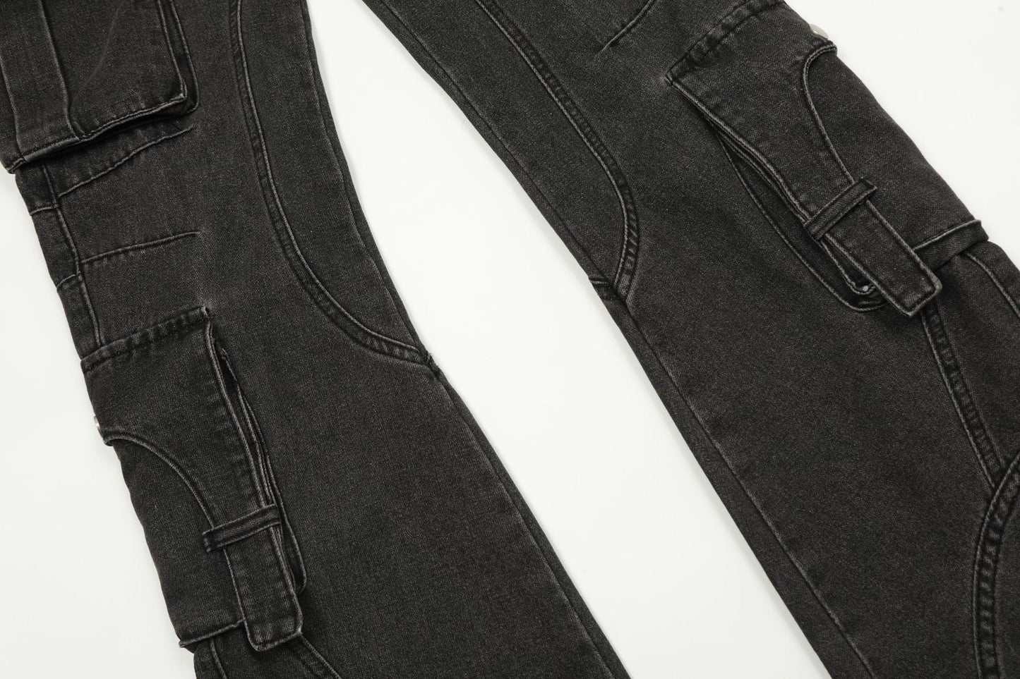 New Multi-Pocket Work Jeans Couple Pants