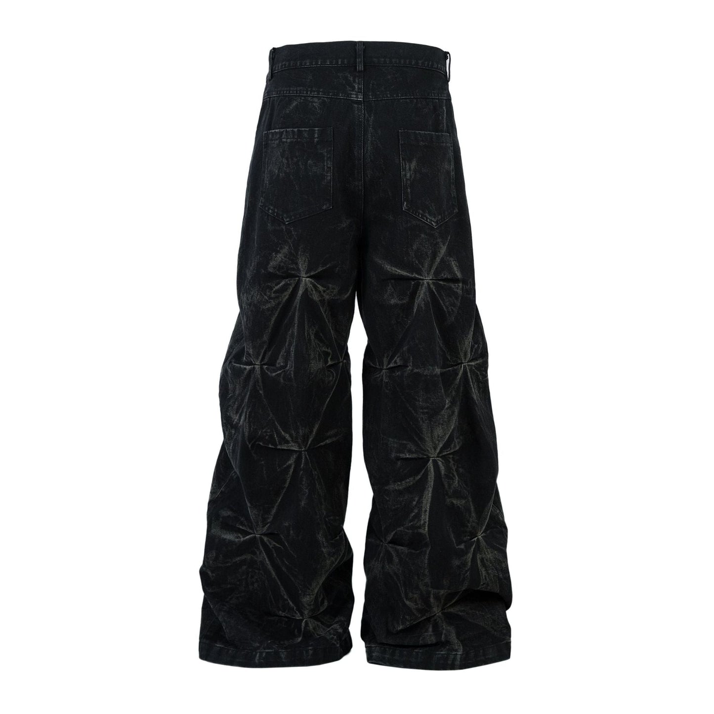 New Slimming Pleated Washed Jeans