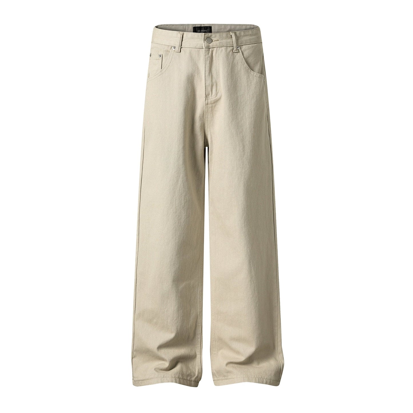 Fashion workwear jeans high street embroidery loose wide pants
